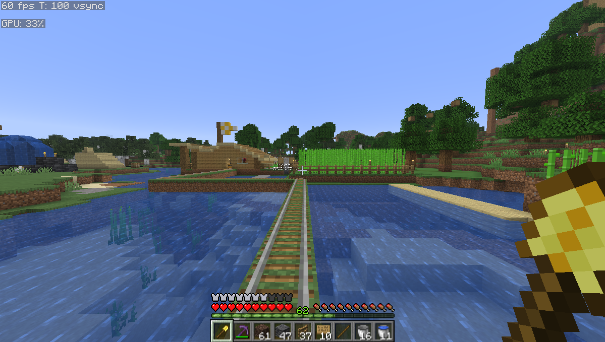 Villager trading area in a farmhouse
